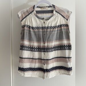 Sessun Striped Blouse with Embroidery Details